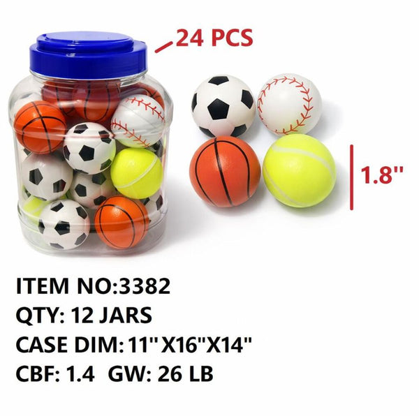 Assorted Sport Bouncing Ball Jar
