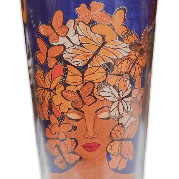 Coffee Steel Travel Cup Butterfly Afro
