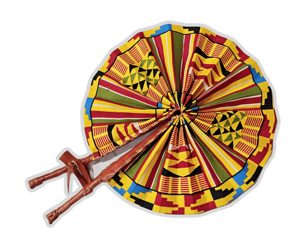 African Handmade Folding Fan – Ankara Print