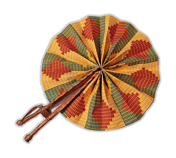 African Handmade Folding Fan – Ankara Print