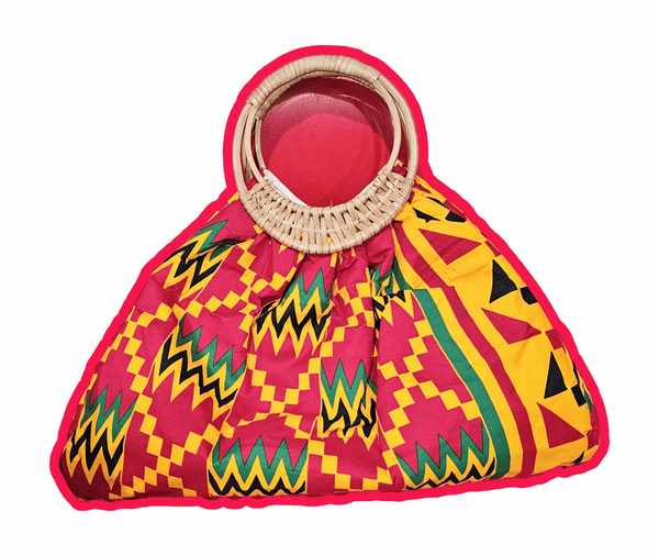 Afrocentric Red, Green & Yellow Handheld Purse – Cultural Statement Bag | Fusion Dolls