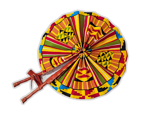 African Handmade Folding Fan – Ankara Print