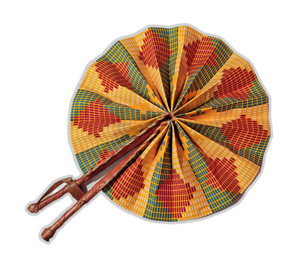 African Handmade Folding Fan – Ankara Print