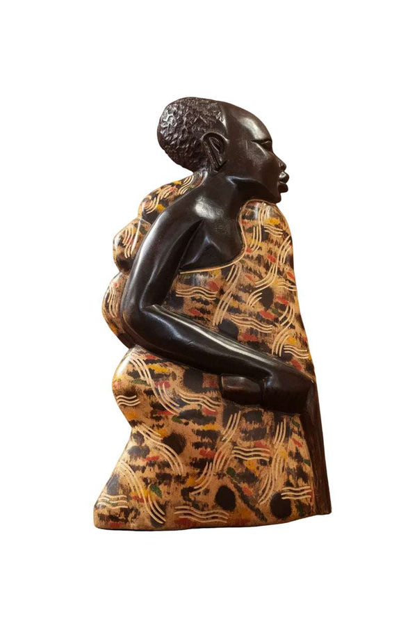 Hand-Carved African Man Wall Sculpture – Grace and Heritage in Wood