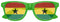GHANA FLAG World Cup Party Sunglasses