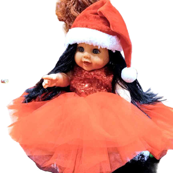 Rotes flauschiges Kleid