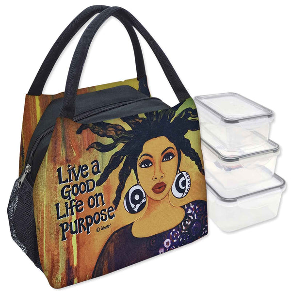 Live A Good Life On Purpose Lunch Bag Set