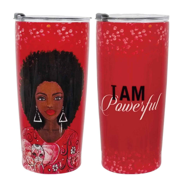 I Am Powerful Travel Tumbler