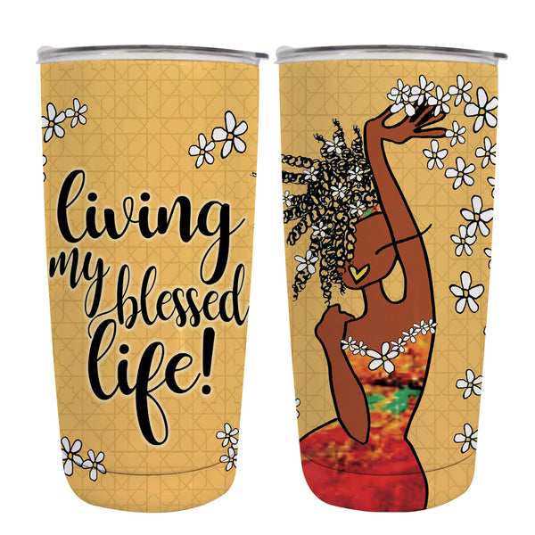 Living My Blessed Life Travel Tumbler