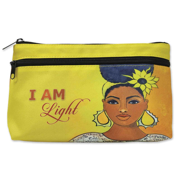 I Am Light Twin Zipper Cosmetic Bag