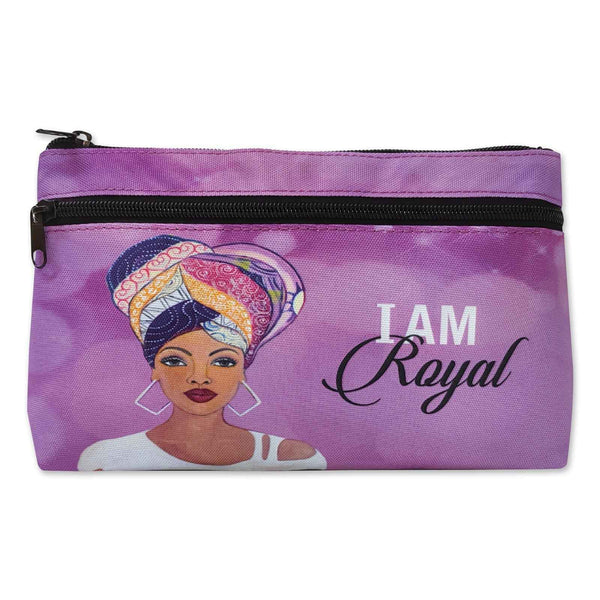 I Am Royal Twin Zipper Cosmetic Bag