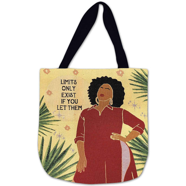 Limits Only Exists Woven Tote Bag