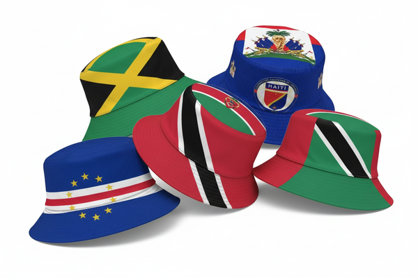 Flag Bucket Hat Collage