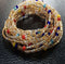 Handcrafted Ghana Waist Beads| Premium Tier - Crystal accents, metallic beads, multi‑strand designs, custom sizing.