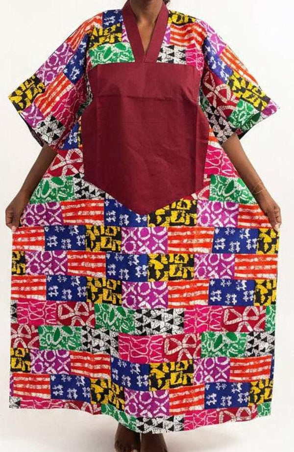 African Print Patchwork Kaftan