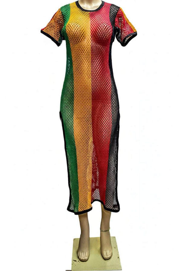Long Mesh Dress