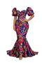 African Print Mermaid Dress