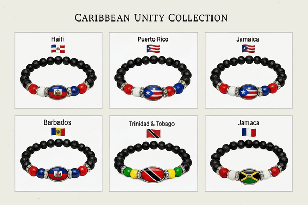 Caribbean Flag Beaded Bracelet — Country Pride Bracelet