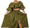 African Print Crop Top & Slit Skirt Set
