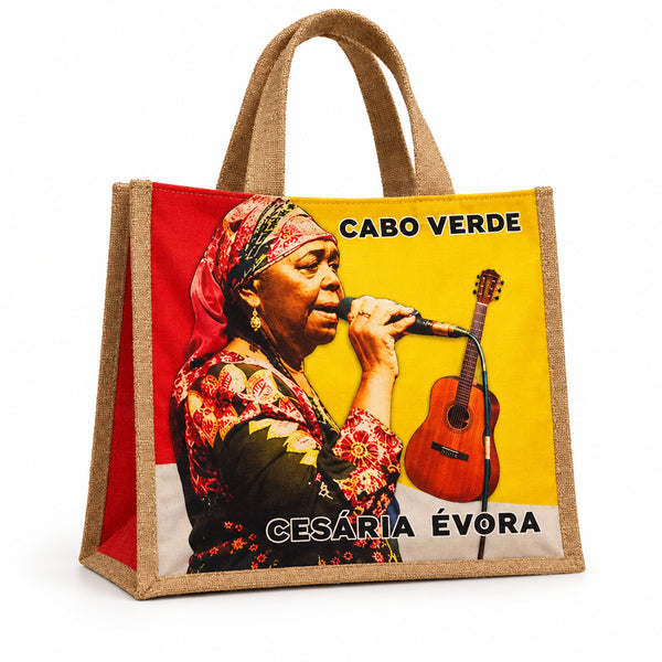 Cabo Verde Jute Tote Bag – Cesária Évora, Amílcar Cabral & Cape Verdean Women Designs