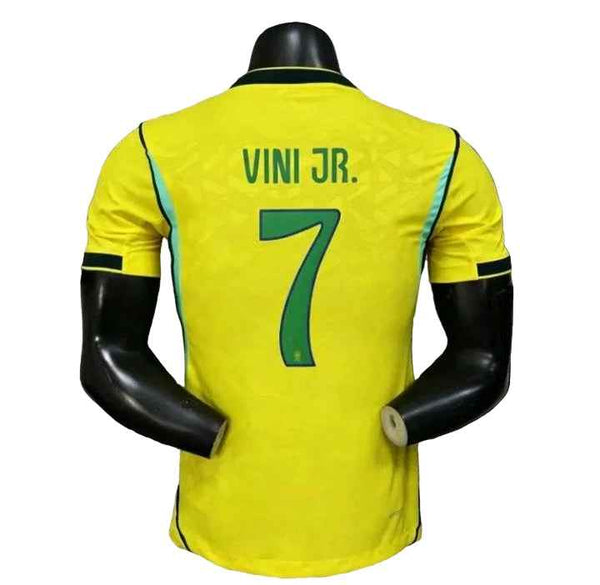 Brazil Vini Jr. Kids Soccer Jersey Set – Top & Pants Football Fan Kit