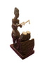 African Hand-Carved Drummer Figurine – Cultural Wood Sculpture