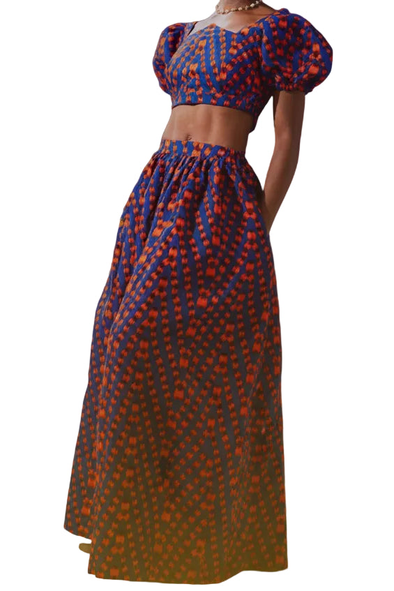 African Print Skirt & Top Set – Ankara Two-Piece