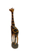 African Hand-Carved Giraffe Sculpture – Wildlife Wood Decor