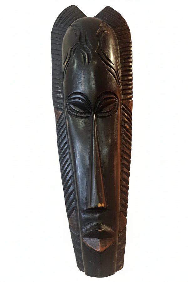 Hand-Carved African Mask Wall Sculpture – Grace and Heritage in Wood