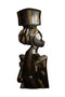 Hand-Carved Mahogany African Hardworking Mother Sculpture – Wood Art Decor