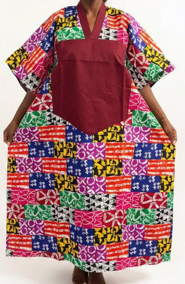 African Print Patchwork Kaftan