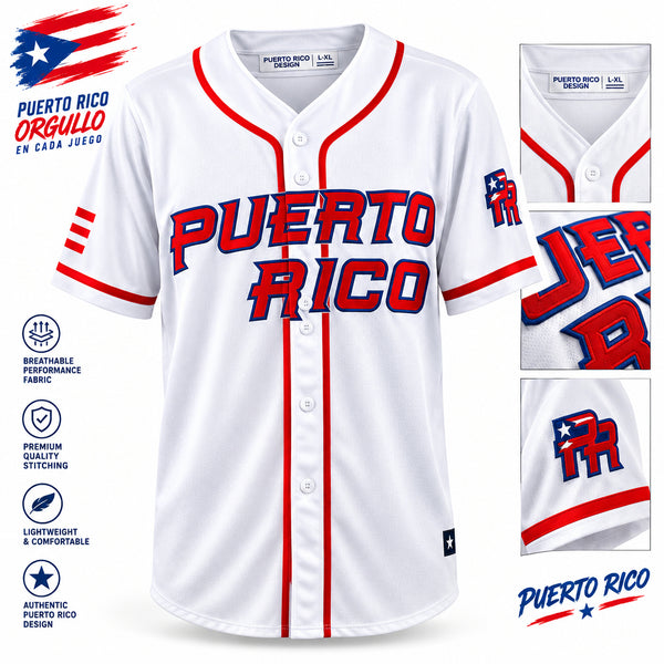 Men Baseball Jersey - Puerto Rico