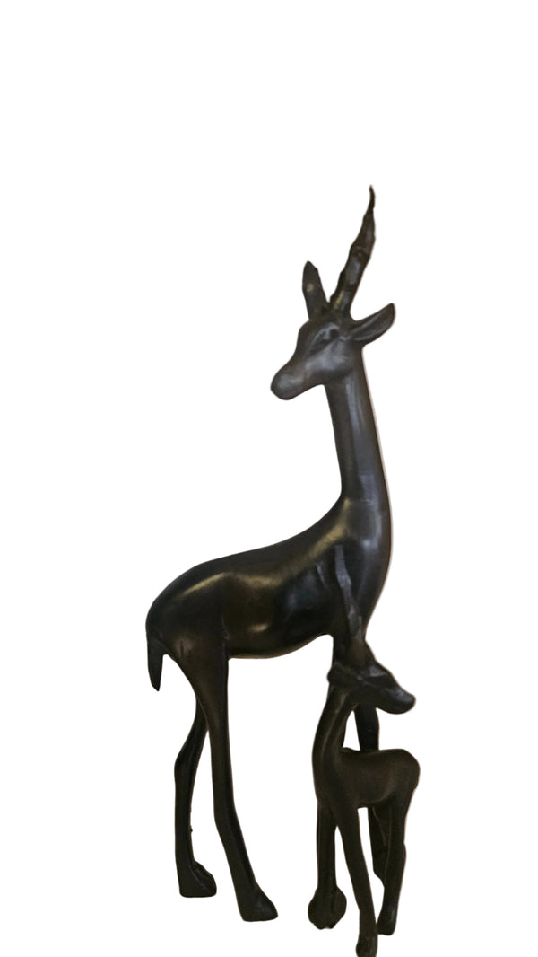 African Hand-Carved Small Antelope Figurine – Cultural Wood Art