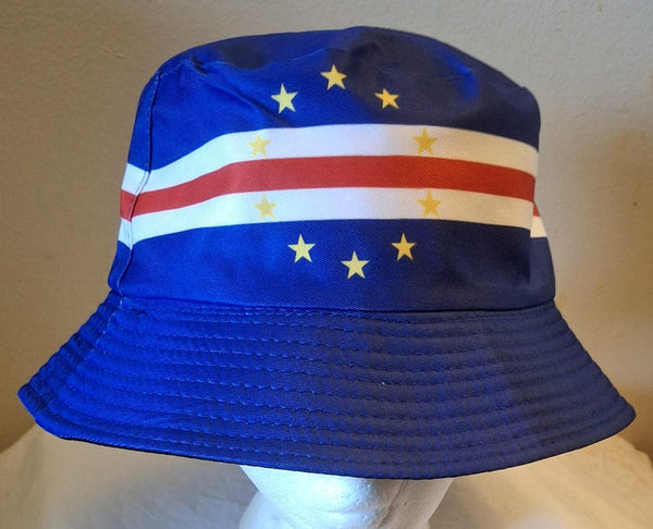Cape Verde bucket hat featuring the Cabo Verde flag design – unisex sun hat