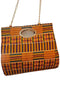 Kente Print Tote Bag with Chain
