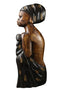 Hand-Carved Mahogany African Nurturing Mother Sculpture – Wood Art Decor