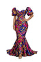 African Print Mermaid Dress