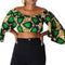 African Print Crop Top & Scarf Set – Cultural Women's Fashion