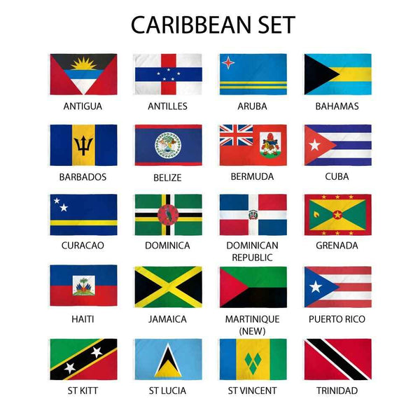 Assorted Caribbean and African Flags