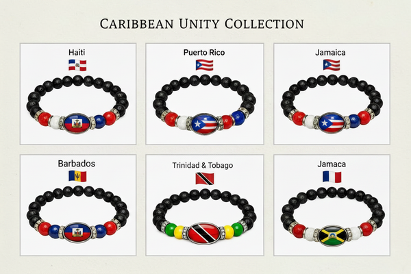 Caribbean Flag Beaded Bracelet — Country Pride Bracelet